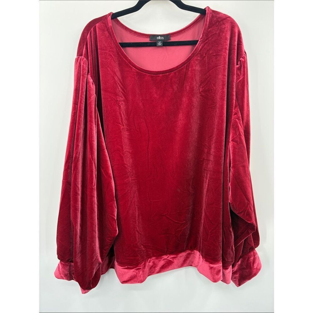 3For$20 Ellos Red Velvet Drop-Sleeve Sweater NWOT size: 4X